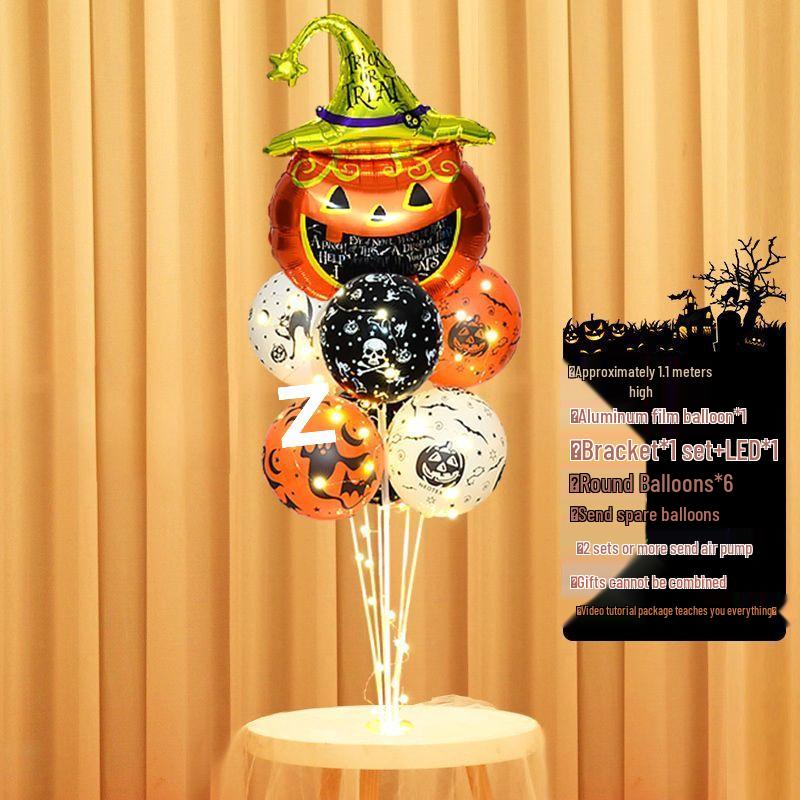 

Halloween Pumpkin & Ghost Balloon Decorations: Party Columns, Table Centerpieces, Floor Balloons, Aisle Markers for Malls & Kindergartens. Black and Orange Basic [Buy 2 Sets, Get Pump]