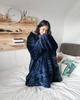 Flannel Lazy Wearable Blanket Hoodie for Indoor & Outdoor Cold-Weather Comfort