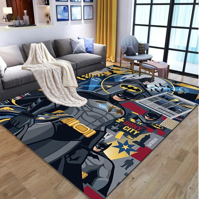 Batman Pattern Rug, Indoor/Outdoor Mat, for Picnic, Gameroom, Bedroom, Office, Living Room, Home Decor Carpet, Birthday Gift