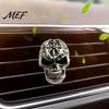 Metal Skull Vent Clip for Vehicles Car Air Clip, Retro Alloy Dashboard Halloween Interior Decoration Trim Funny Head Auto Accessories Creative Drivers