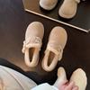Warm and velvet thick-soled cotton shoes, fluffy buckles, snow boots, women's new autumn and winter models