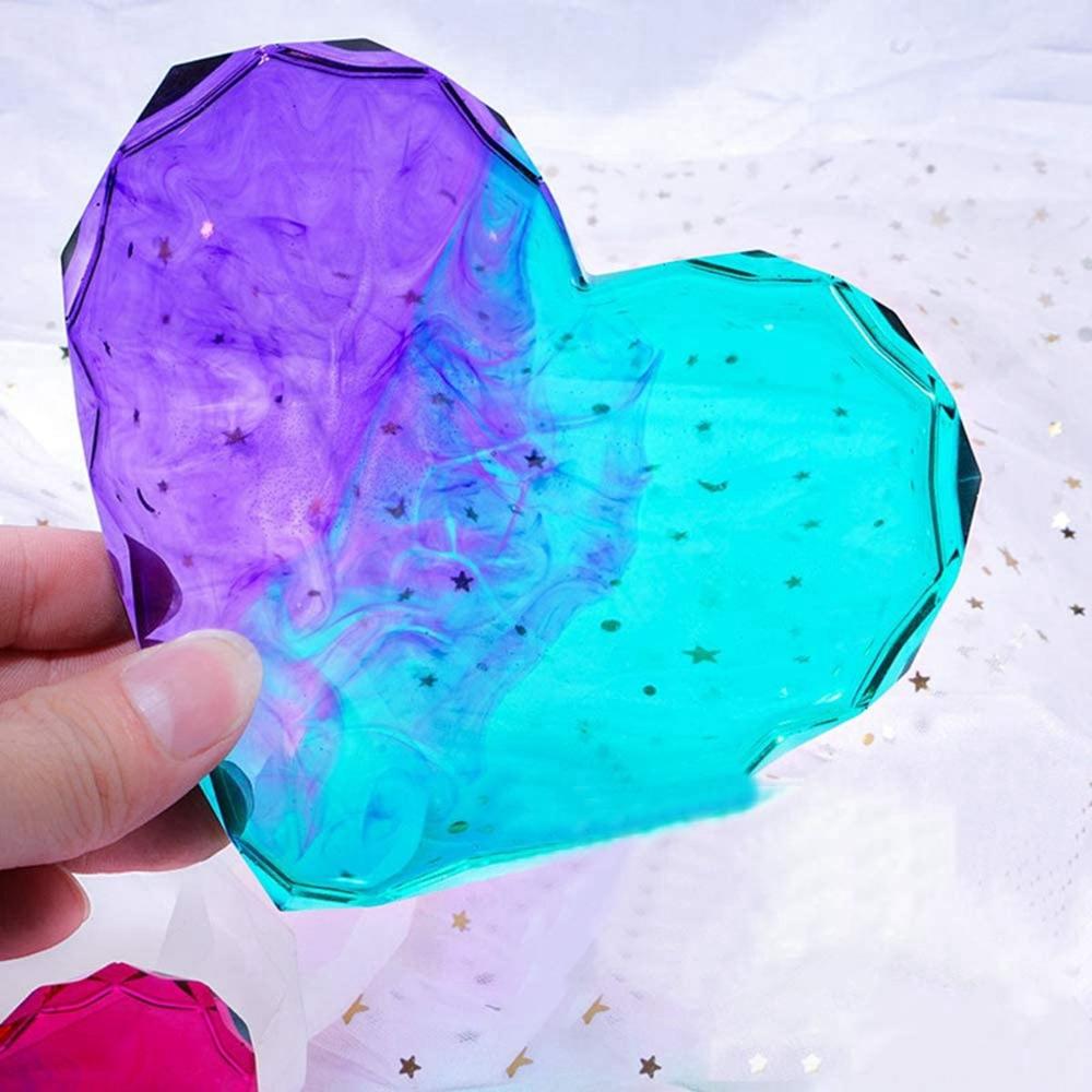 Mats  Edge Placemat Heart Shaped Coaster Mold Pad Clay Tools Tray Mould Resin Casting Mold