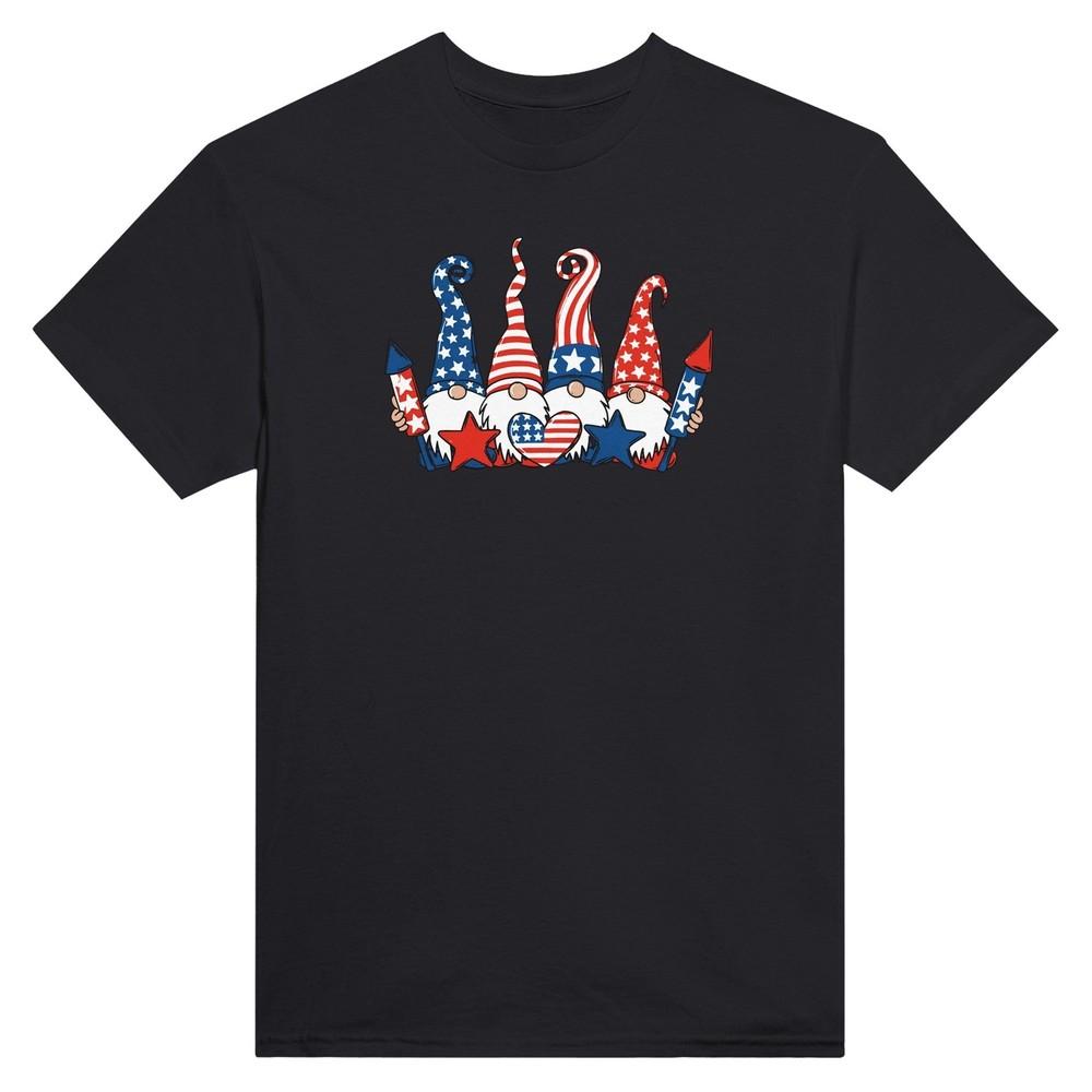 Patriotic Gnomes Graphic Tee with 100% Cotton & Relaxed Fit Unisex T-Shirt XXXL