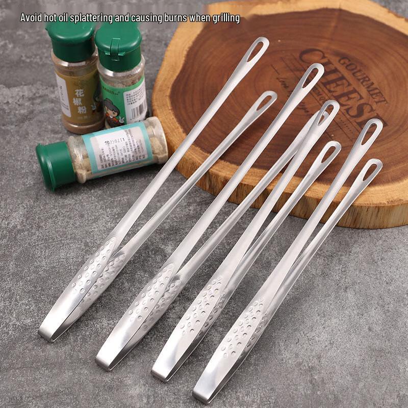 Stainless Steel Anti-Scald Korean BBQ Food Tongs