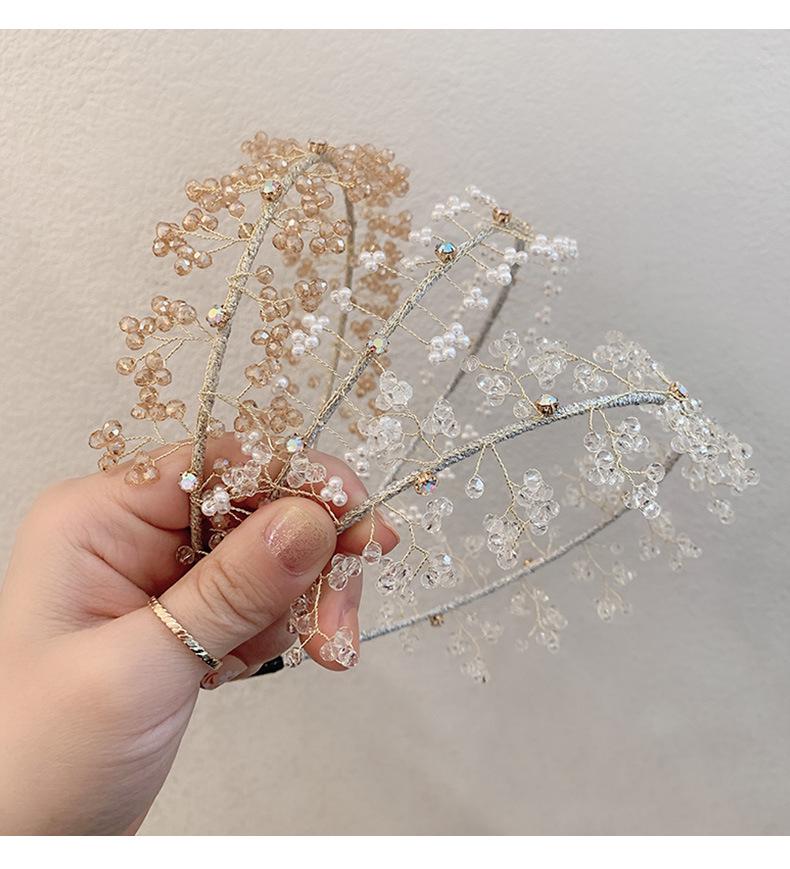 Korean Crystal Fairy Beaded Headband: Elegant, Versatile, Retro Bridal Hair Accessory