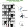 42 Clear Pockets Classroom Pocket Chart for Cell Phones and Calculator, Pocket Chart Organizer for Classroom Phone Storage Holder with 42 Number
