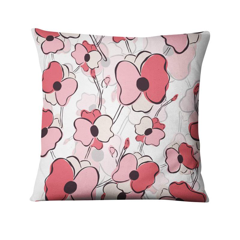 Art Beautiful Flower Print Pattern Cushion Cover for Home Living Room Sofa Bedroom Decoration Throw Pillow Cover