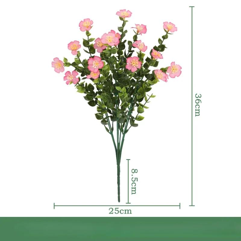 3pcs Simulation Flower Plastic Eucalyptus Leaf Bouquet Restaurant Decoration Artificial Eucalyptus Green Plant Silk Fake Flowers