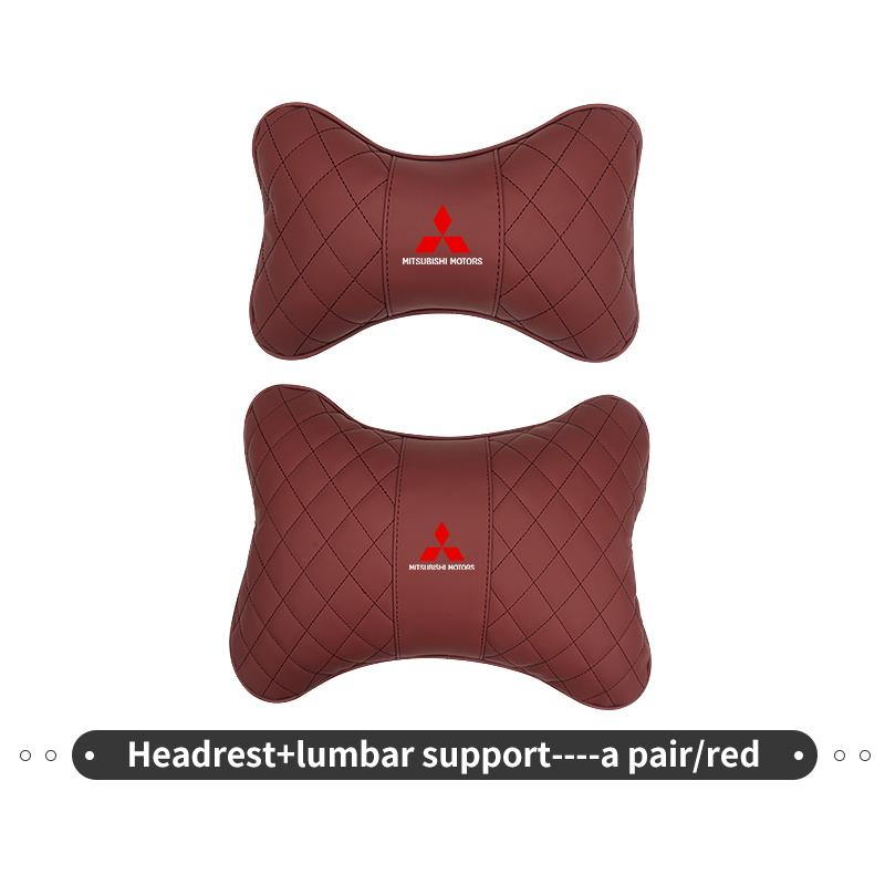 Car Universal Headrest Backrest Cushion Interior Accessries For Mitsubishi Outlander Pajero Sport Lancer EX ASX L200 Eclipse LO7