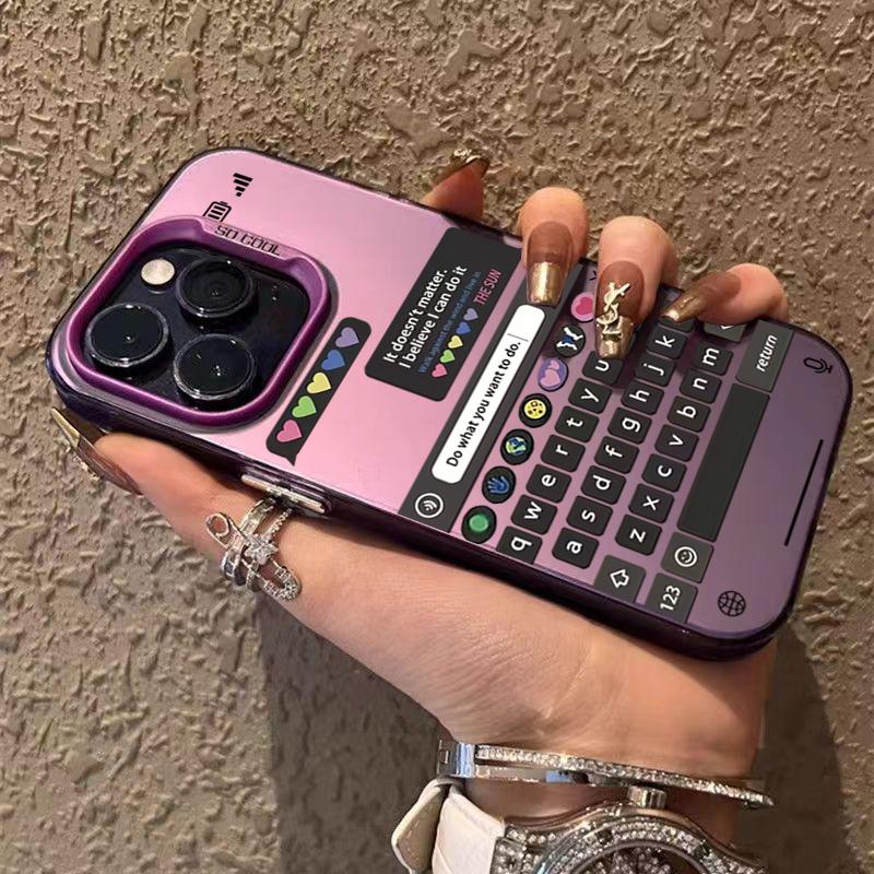 Creative Cool Chat Interface Matte Texture Phone For iPhone 16 15 14 13 12 11 Pro Max Shockproof Bumper Cover Case Funda