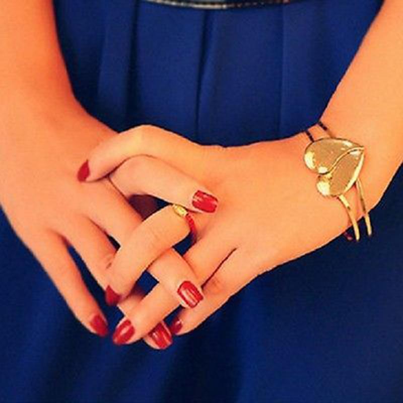 New Women Heart Bracelet 18K Gold Plated Bracelet Multilayer Chain Bangle Gift