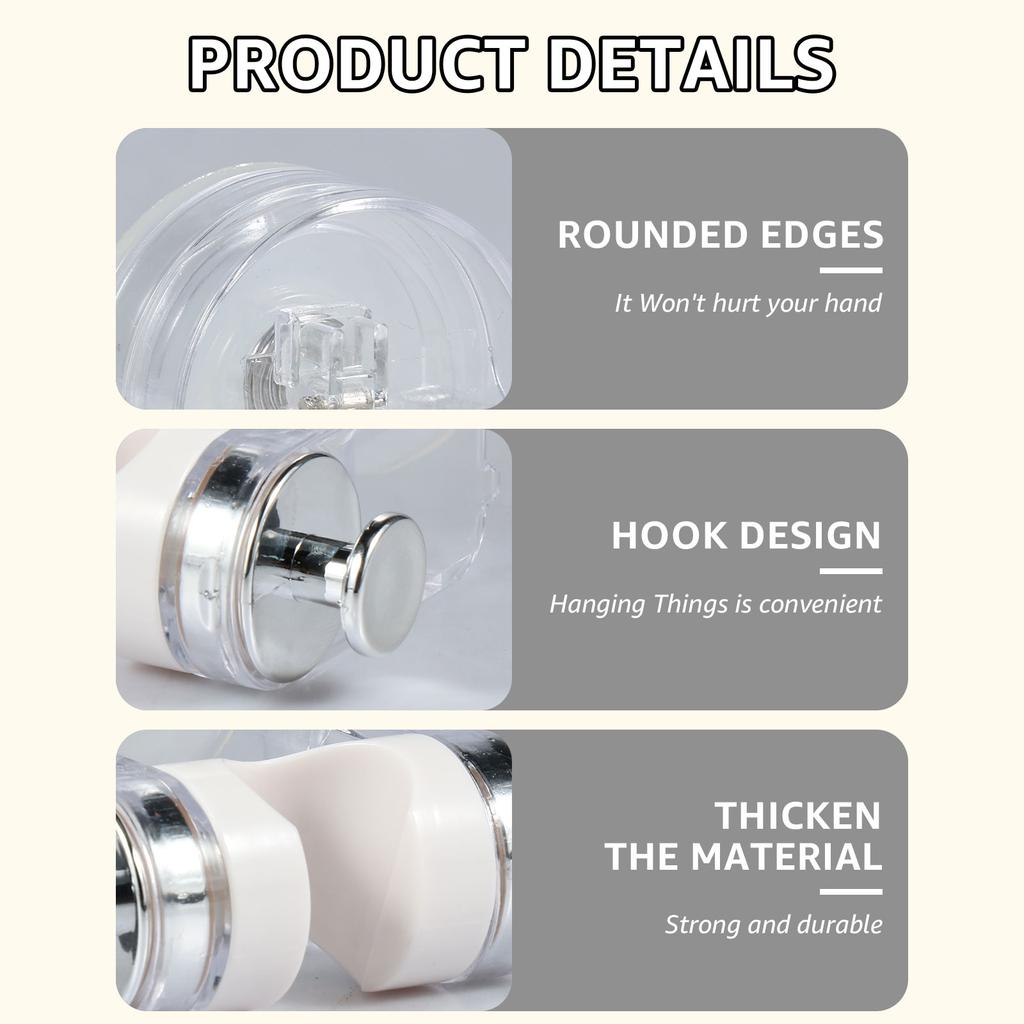 3 Stück 360° Verstellbare Duschkopfhalterung Saugfuß mit 2 Haken Badregal Wandmontage Nicht Perforiert Integriert