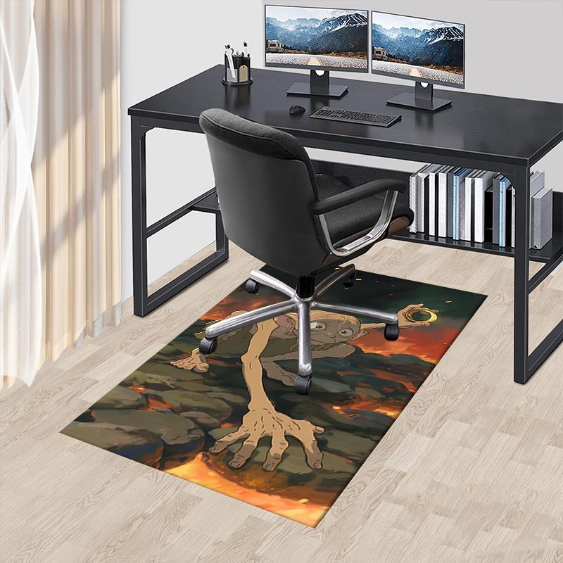 

Gollum,Lord of the Rings Polyester Office Carpet Chair Mats, Home Decor Dormitory Floor Protector with Anti-Skid Backing, Large Area Coverag 60cm by 90cm