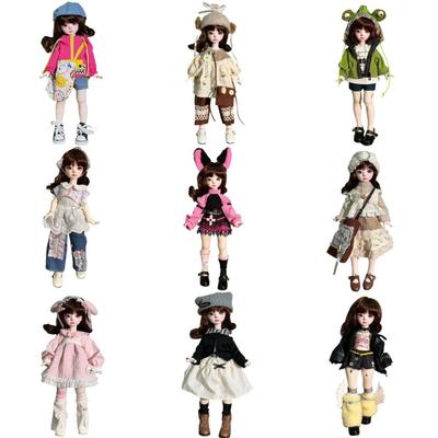 6 Points Joint BJD Doll 30cm Size Doll Clothing Set Fun Gift 30cm Doll Clothes  DIY Projects