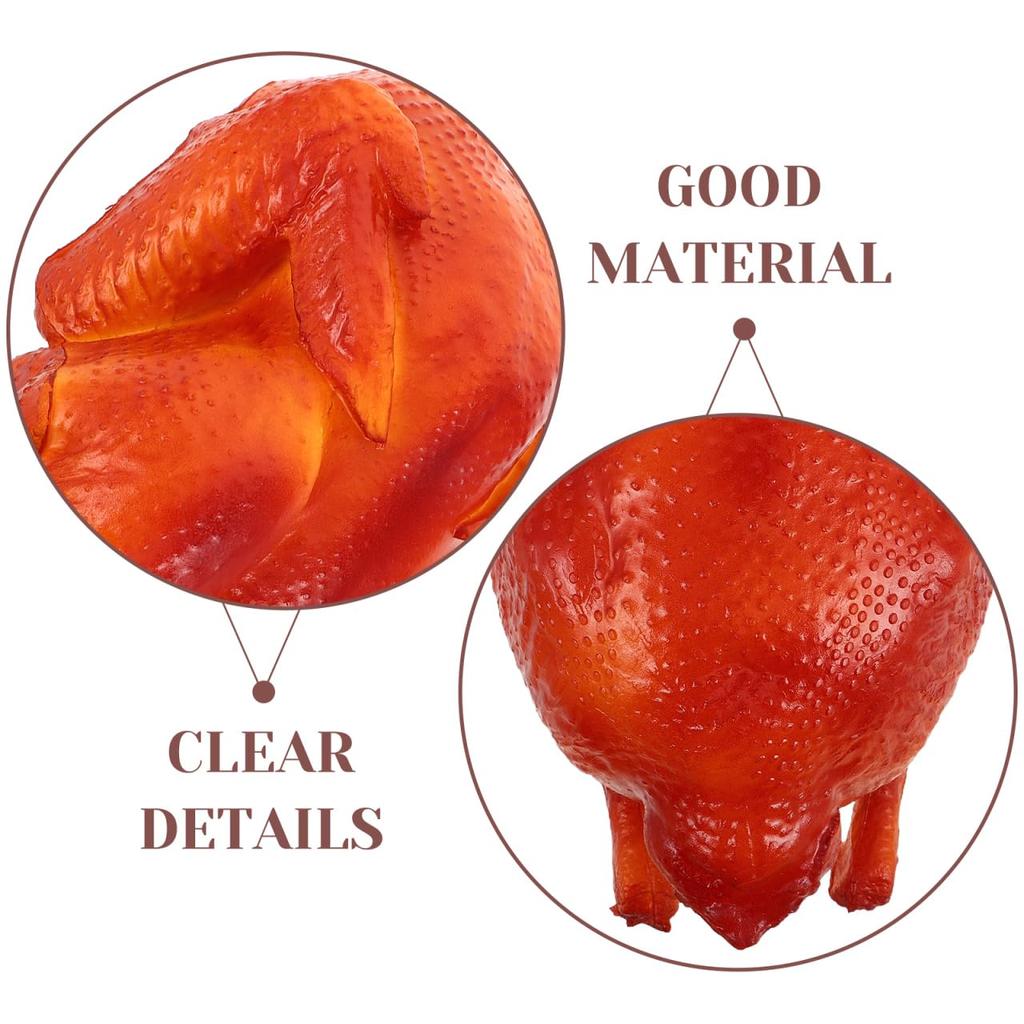 LEDMOMO Roast Chicken Cooked Turkey Food Fake Food Kitchen Use Model, Prop, Decoration, Meat, Display, Thanksgiving, Halloween,