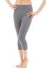 Fact Factory Length Cotton Blend Made In Japan Women's 3/4 Leggings, (M-L, Gray)