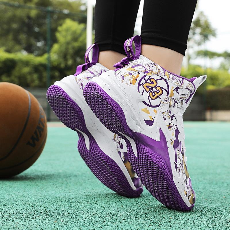 

Spring and Autumn Popular Basketball Shoes Youth Student Sneakers Shock Absorption Professional Men s Game Sneakers 35