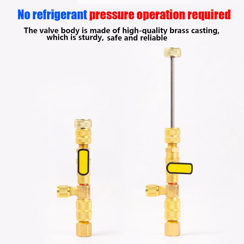 Valve Core Remover Installer Tool, Refrigeration Wrench With Bit Adapters,Valve Core Easy Install