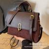 Retro portable small bag women's new 2025 autumn and winter matte high-end small square bag commuter versatile shoulder bag