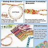 Woven Friendship Bracelets for Kids Girls Wowen, 12 Pack Handmade Adjustable Friendship Bracelet with Knot, Multicolor Braided Bracelets for End of