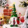 Cute Green Red Christmas Hat Gnome Doll With Snowflake Design For Cheer Seasonal