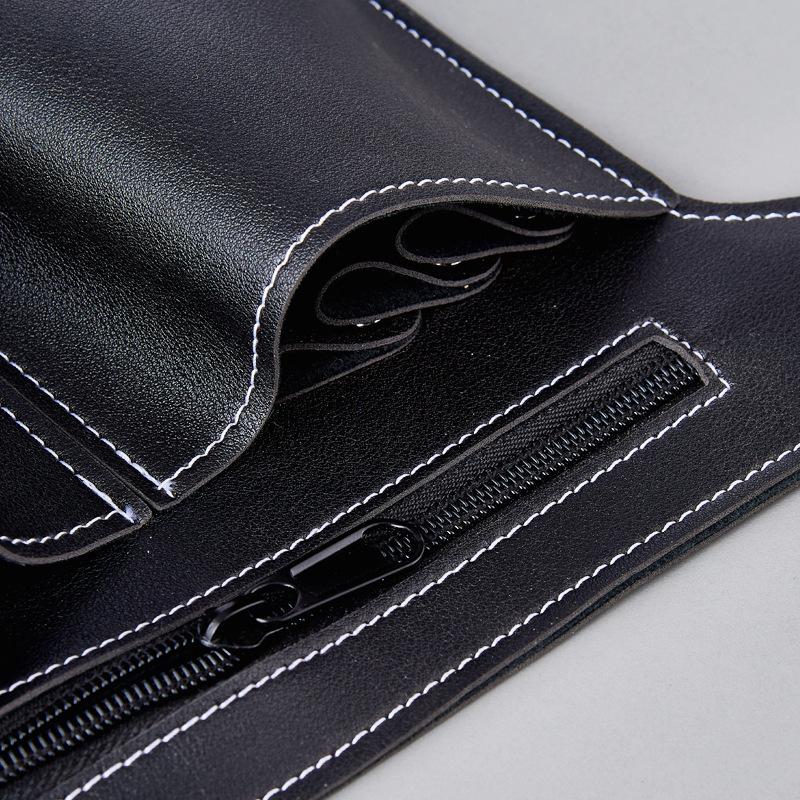 1 szt. Torba na nożyczki fryzjerskie Salon Fryzjerski PU Skóra Saszetka na pas z paskiem na talię Salon Fryzjerski Nożyczki Narzędzia do włosów Przechowywanie Torba na pas