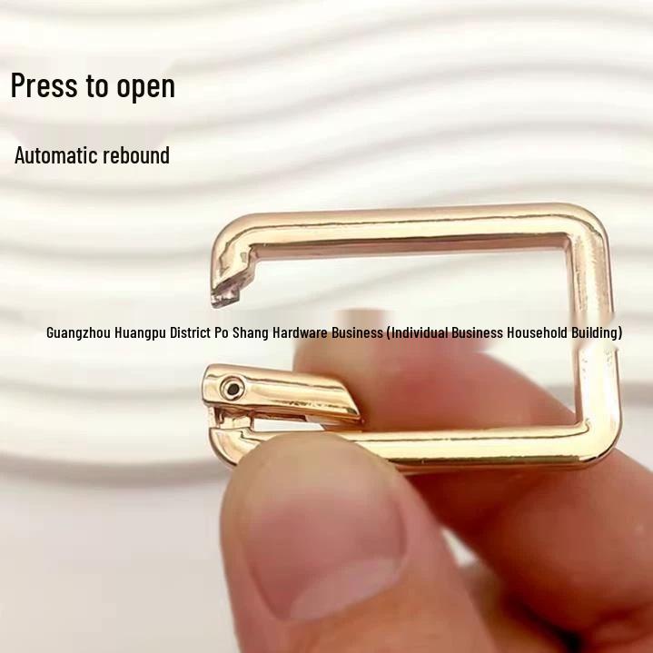 Zinc Alloy Rectangle Buckle Metal Spring Ring Jewelry Connector