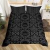 Black and White Floral Down Comforter Set Bedding Set 3-piece Coverlet Set