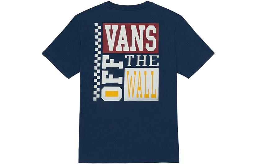 Vans Off THE WALL T Shirt Unisex Dark Blue VN00090GLKZ XS