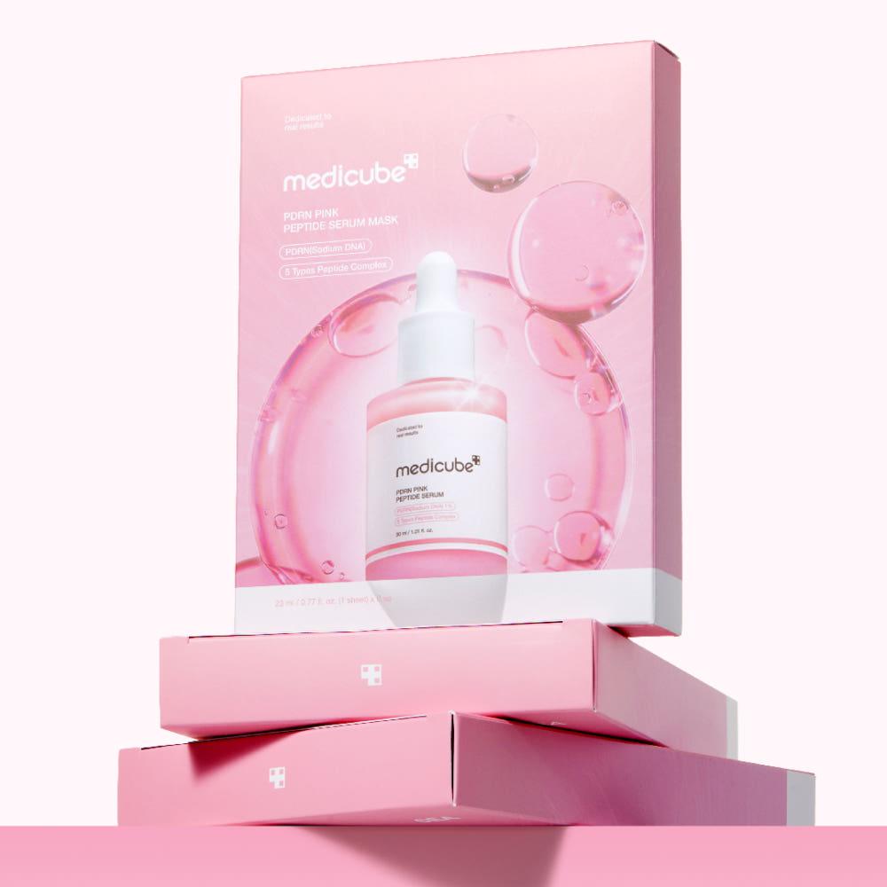 medicube PDRN Pink Peptide Ampoule Mask 5ea Limited Edition set (+1ea)