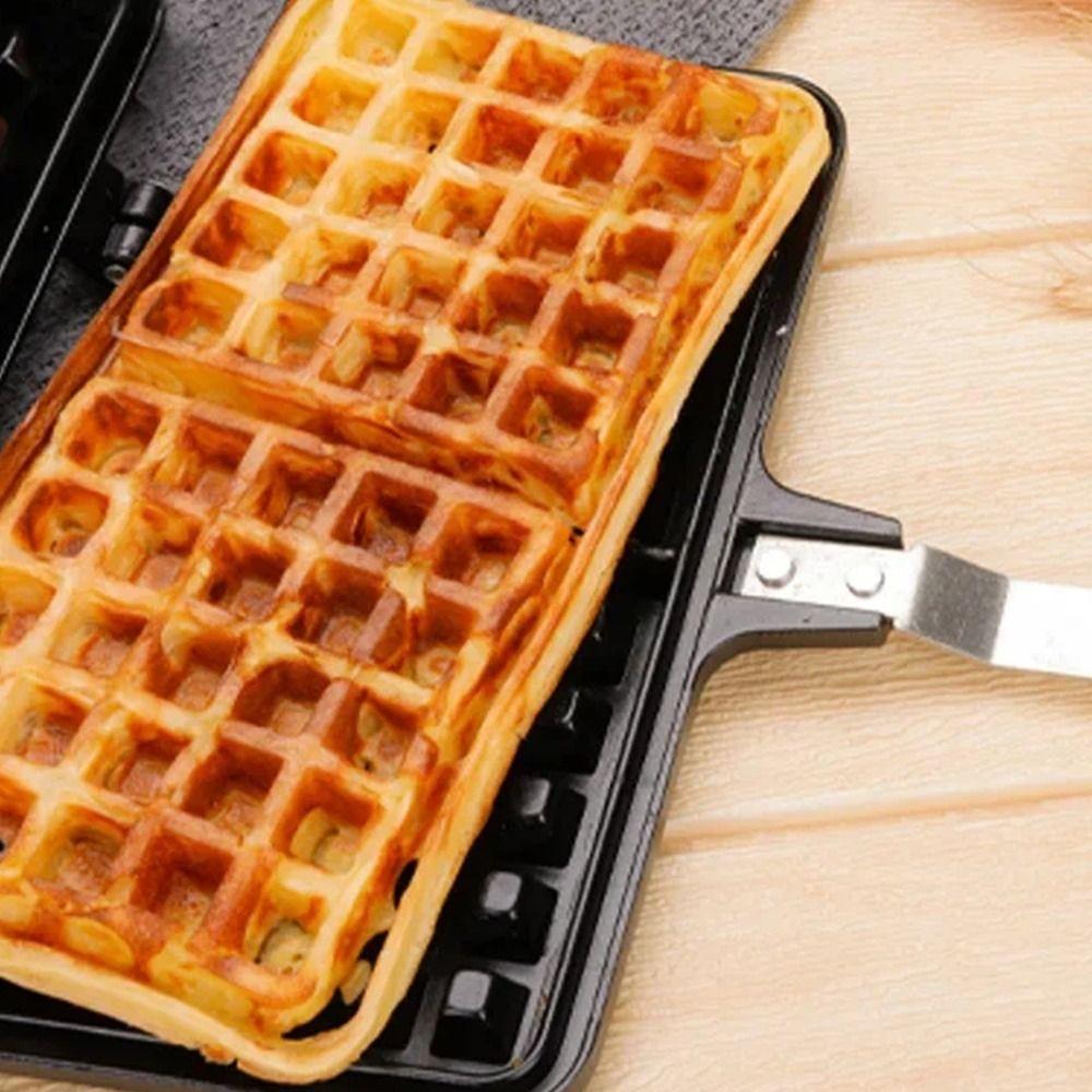 Cast Aluminum Waffle Baking Pan Rectangle Waffle Maker Machine Easy Clean Waffle Mold Pan  Baking