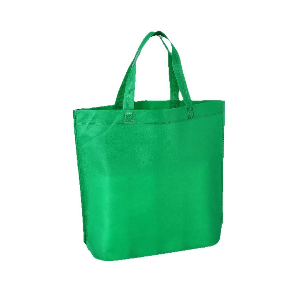 Eco-Friendly Non-Woven Tote Bag with Bottom, Heat-Pressed Angled Design, Custom Logo Print Available