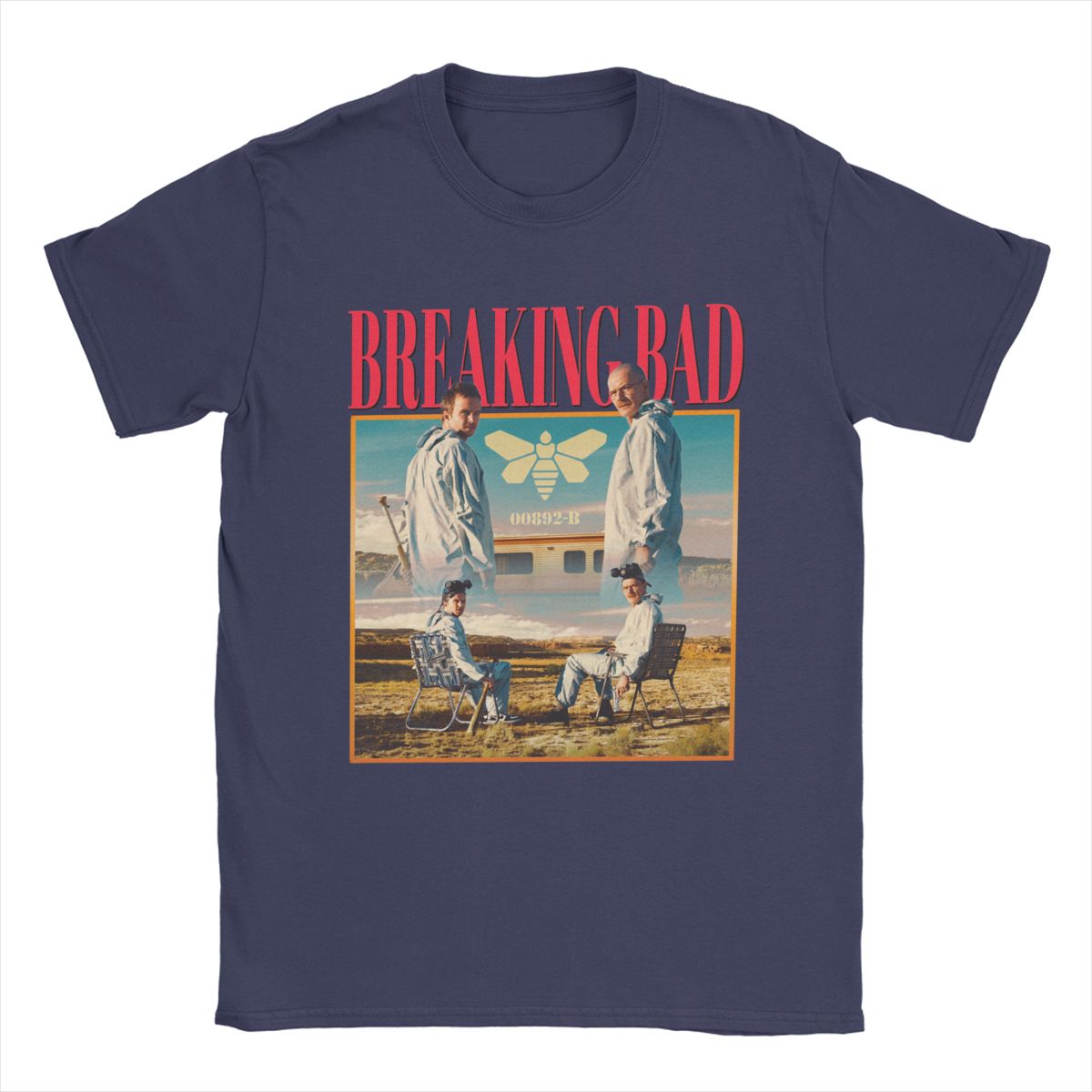 

Men s T-Shirt Breaking Bad 90s Style Fashion 100% Cotton Tees Short Sleeve T Shirts Crew Neck Clothing Plus Size 3XL