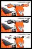 ZETA RACING Impact X3 Universal Handlebar Clamp Clamp Mud and Stone Guard Angle Dirtfreak F5442 Handguards, White, Type, Width 14mm, Protection,