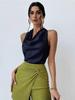 Women's Sexy Sleeveless Satin Shirt - Spring/Summer 2025 Collection