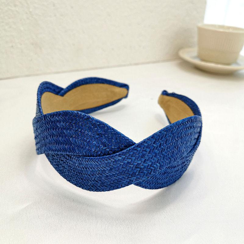 Women Headband Wide Brim Hair Band Fashion Fashion Solid Headdress Hairpin Color Straw