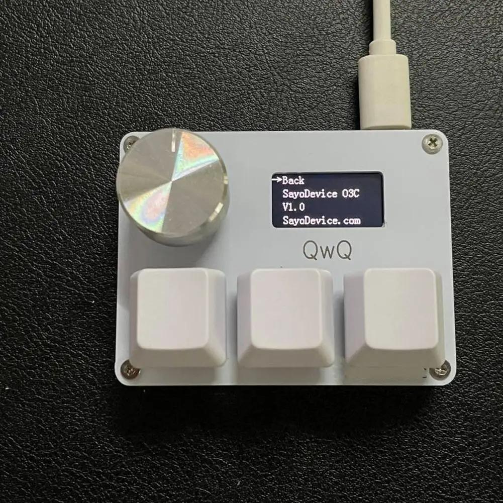 O3C Game Keyboard SayoDevice OSU O3C Rapid Trigger Hall Switches Magnetic Pink Switches Keyboard Knob Screen Copy Paste Shotcut