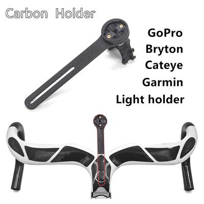 Carbon Fibre One-piece Handlebar Code Meter Bracket for Road Bike Bryton WAHOO Code Meter Holder