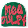 Custom Hat Manufacturer Women's Knitted Hat Designer Beanie  Unisex Winter All-Over Print Acrylic Cuffed Dot Fruit Bows