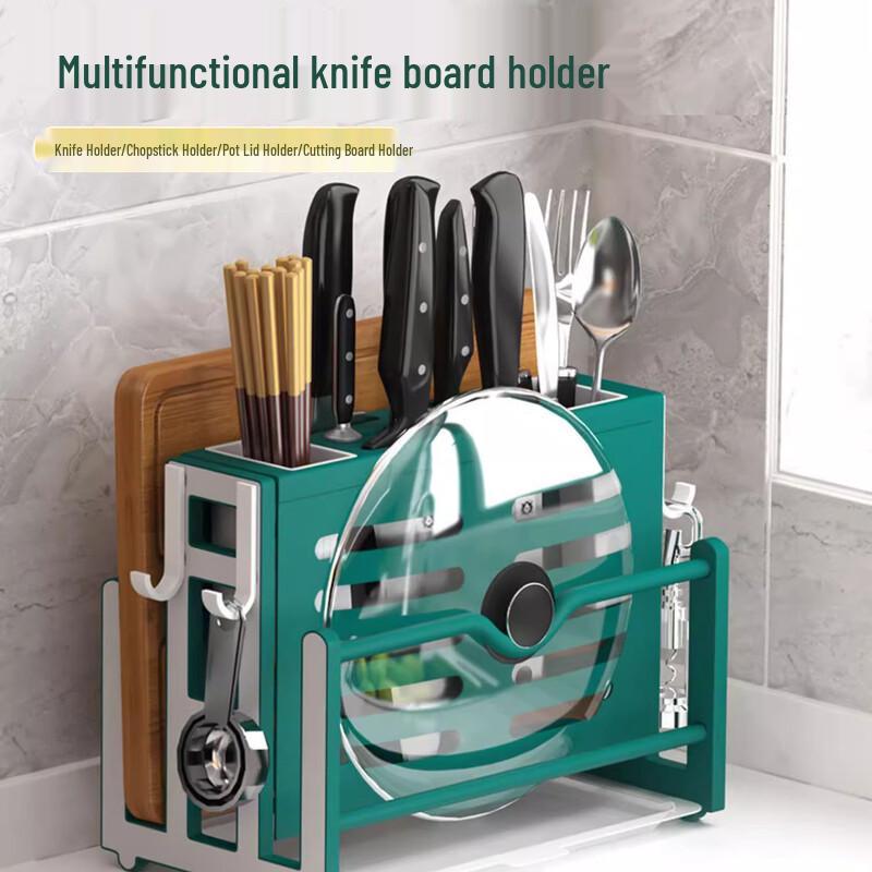 Multifunctional Kitchen Knife & Utensil Storage Rack