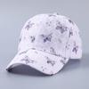Lace Butterfly Dragonfly Rhinestone Baseball Cap - Spring/Summer Breathable Sun Protection, Curved Brim