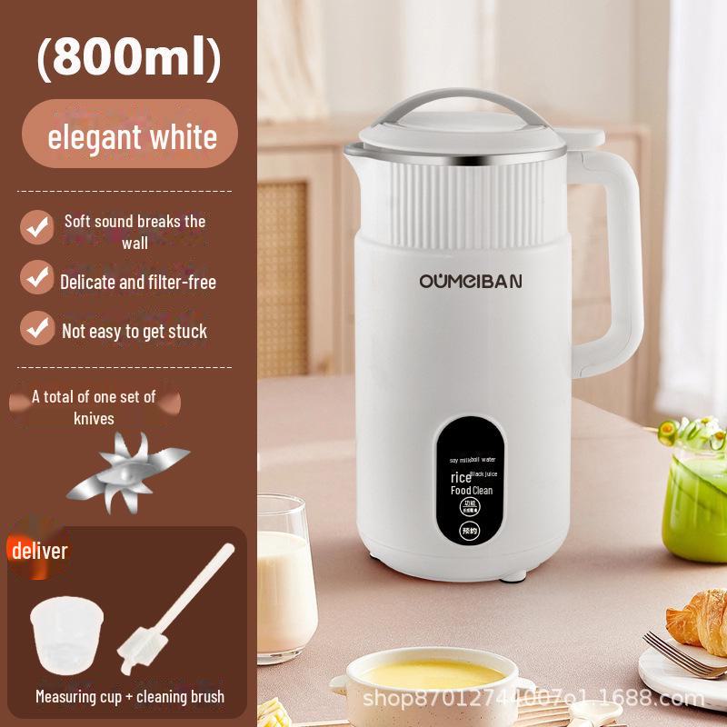 Oumeibang Sound-Reducing, Filter-Free Mini Soy Milk & Juice Maker with Heating Function Premium Soy Milk Machine