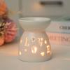 White Ceramic Incense Burner Candle Essential Oil Aromatherapy Diffuser Hollow Heating Stove Middle East Home Decor Ornament