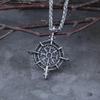 Stainless Steel Viking Pendant for Men Odin Amulet Vegvisir Scandinavian Jewelry Fashion Accessory