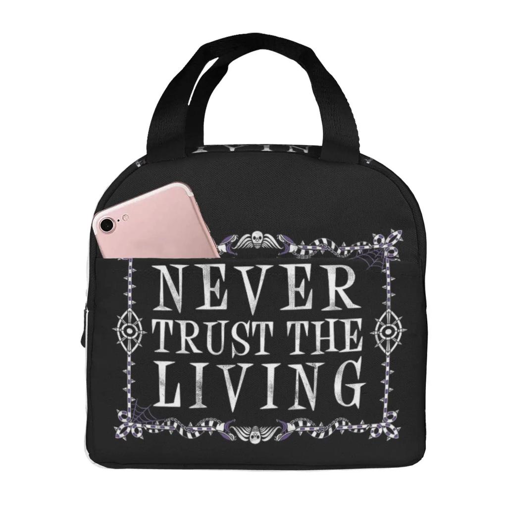 Never Trust The Living Oxford Cloth Waterproof Thick Insulated Bag Work Picnic Bag Large Portable Lunch Box Bento Bag Frozen Bag