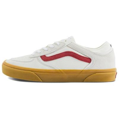 Skate Rowley Low Top Skateboard Shoes Unisex White Red Brown - VN0A2Z3O6LQ