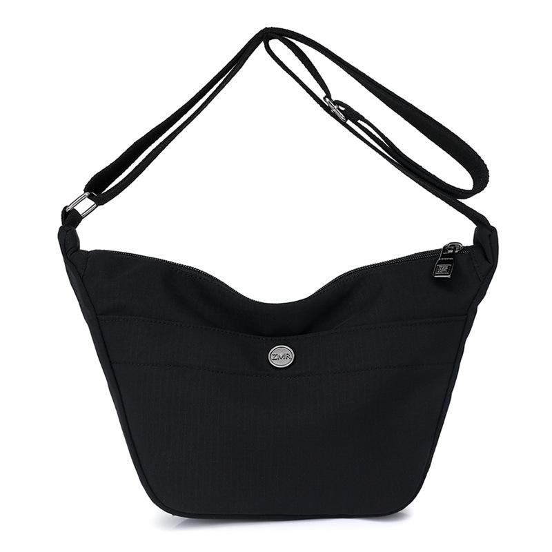 Однотонная женская сумка Hobo Bag через плечо чёрный