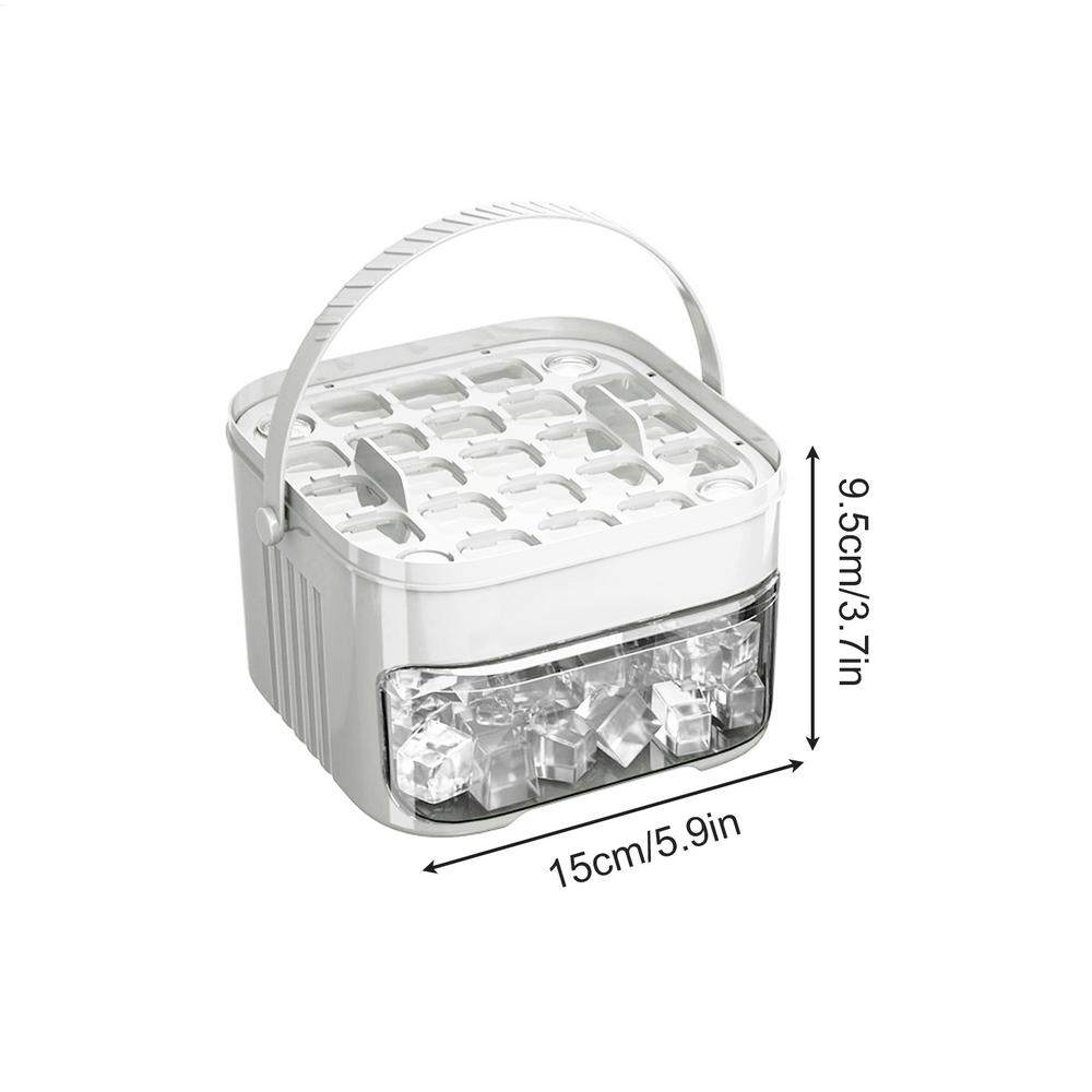 50 Cavity Double Layer Ice Cube Tray with Lid and Bin, Pull-Out Ice Drawer For Refrigerator Household Ice Storage Ice Box