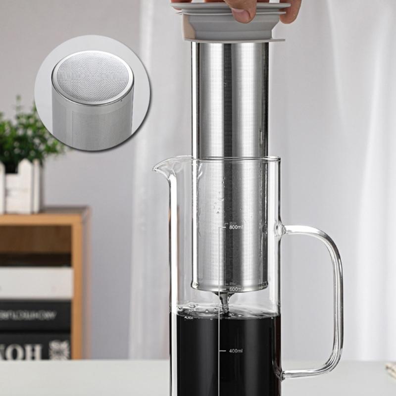 Elegantní karafy na kávu Cold Brew z borosilikátového skla Praktický kávovar Cold Brew s extrakcí chuti