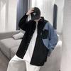 Niche Design Shirt Men's Fashion Brand Ins Denim Stitching Long-Sleeved Shirt Spring and Autumn Loose Leisure Workwear Coat